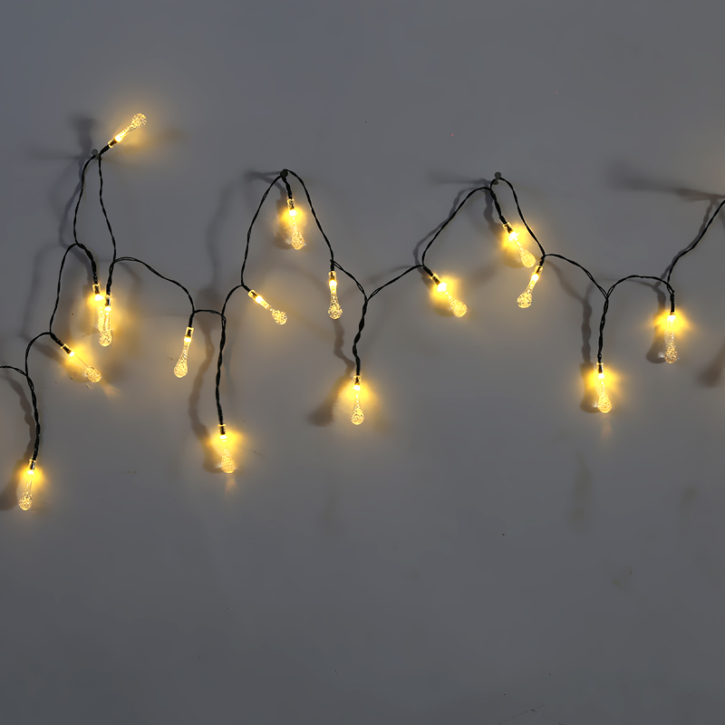 30 Head solar snowflake warm color