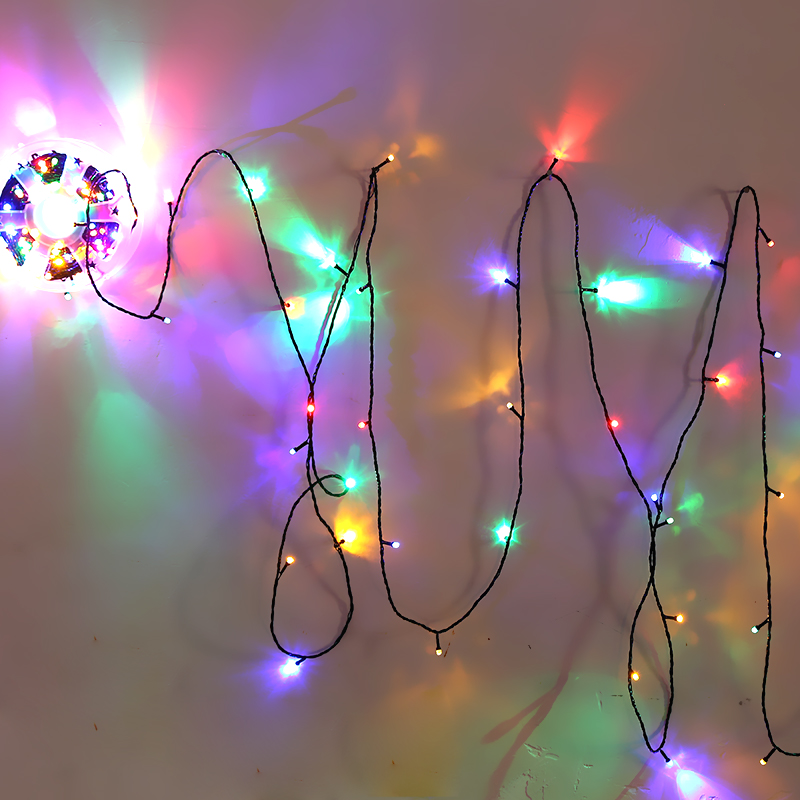 100L 3 Sections copper wire lamp warm color